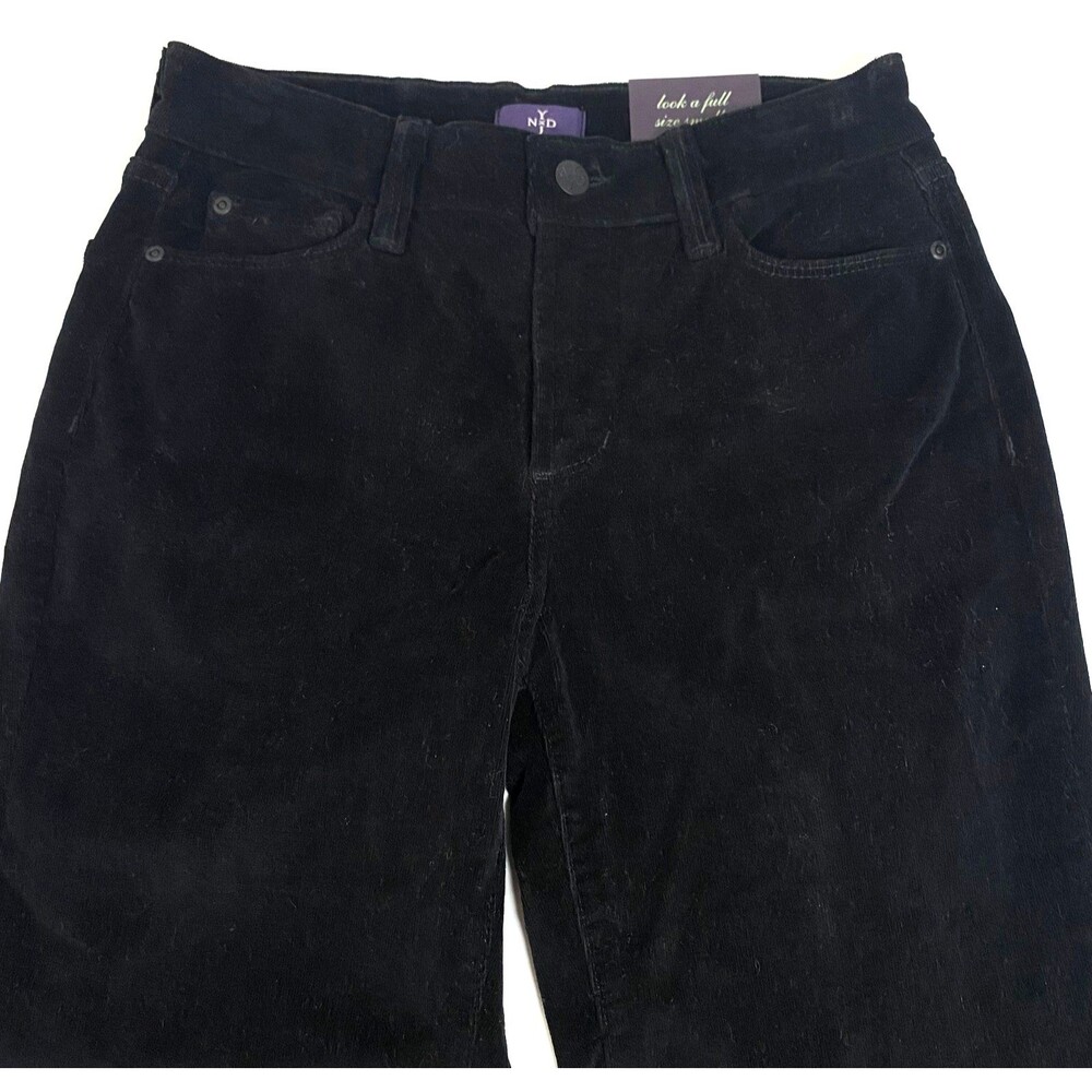 NYDJ Velvet Straight Leg Skinny Jeans Womens Size 2 Black Style 60265DT NWT